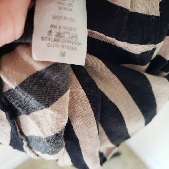 Soprano Black & Beige Tan Stripe Sundress - Picture 4 of 7